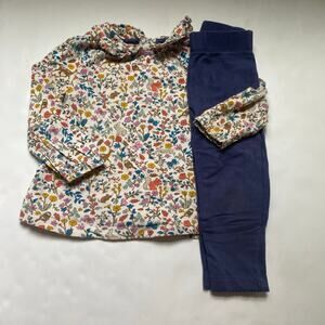 Baby Boden Woodland Floral Long Sleeve Shirt & Pants Outfit
